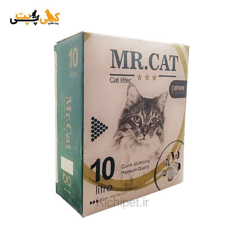 خاک گربه مدل کربن اکتیو Carbon Activated مستر کت Mr Cat - حجم 10 لیتر