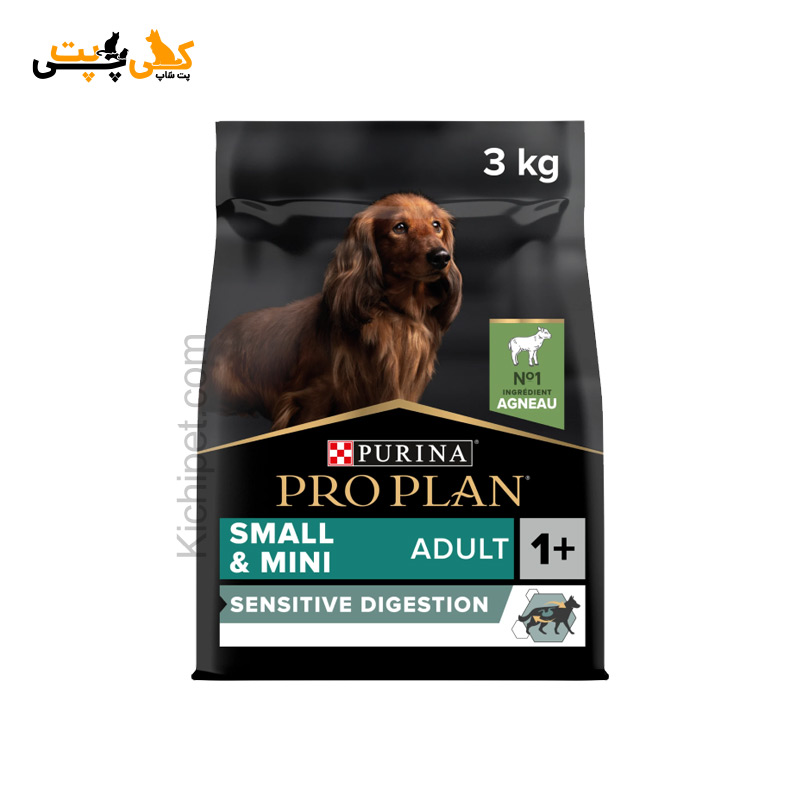 غذای خشک سگ بالغ نژاد کوچک Pro Plan Small & Mini پروپلن طعم گوشت بره - وزن 3 کیلویی