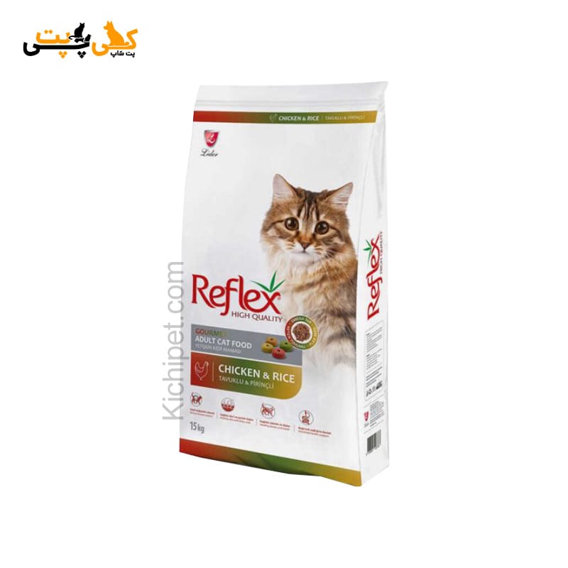 غذای خشک گربه رفلکس مولتی کالر Reflex Multi Color Chicken - وزن 15 کیلوگرم
