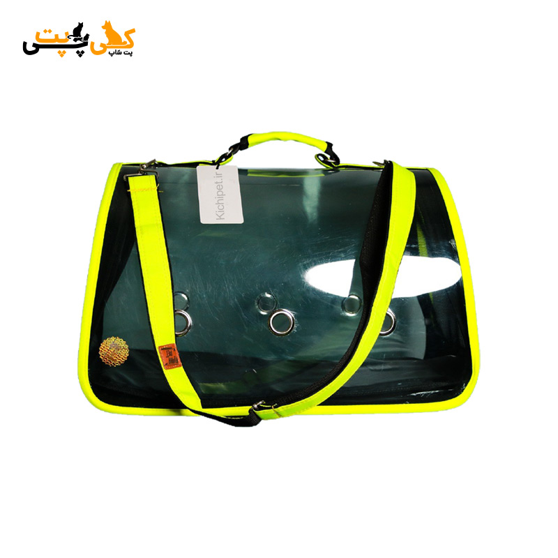 کیف دوشی حمل سگ و گربه مدل تمام طلق