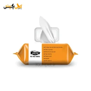 دستمال مرطوب حیوانات (مخصوص سگ و گربه) گلدپد 50 عددی